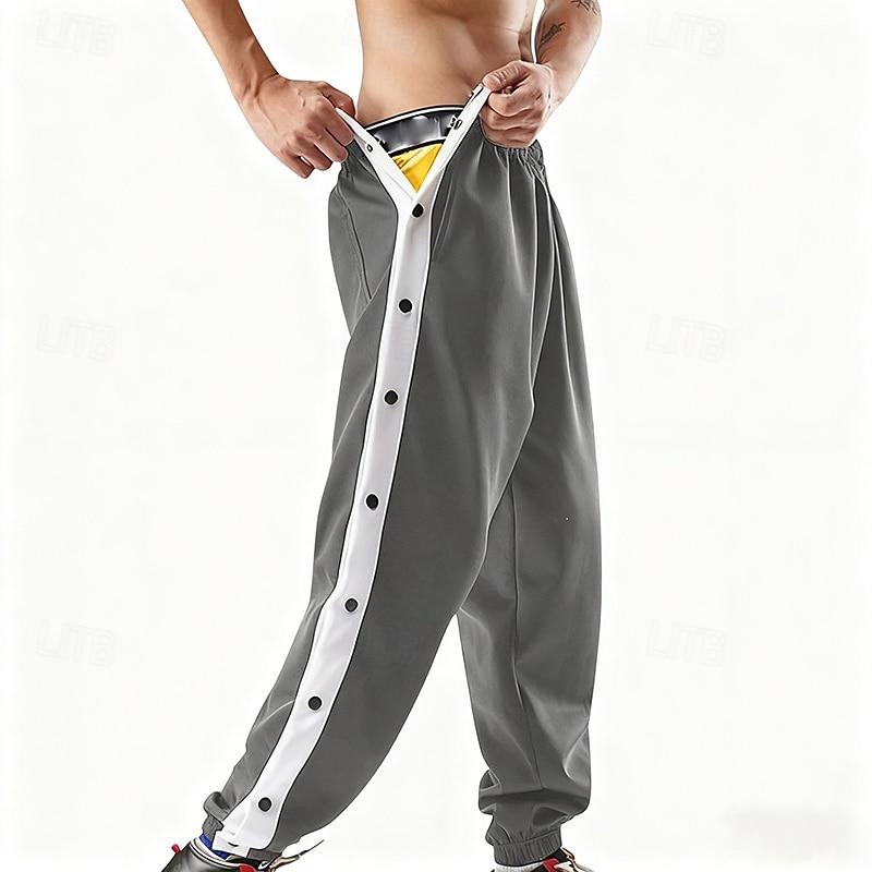 Voor heren Joggingbroeken Broek wegscheuren Broek Trekkoord Zak Elastische taille Kleurenblok Comfort Buitensporten Dagelijks Modieus Casual blauw Zwart / Wit Micro-elastisch 2026 - $22.99 –P9