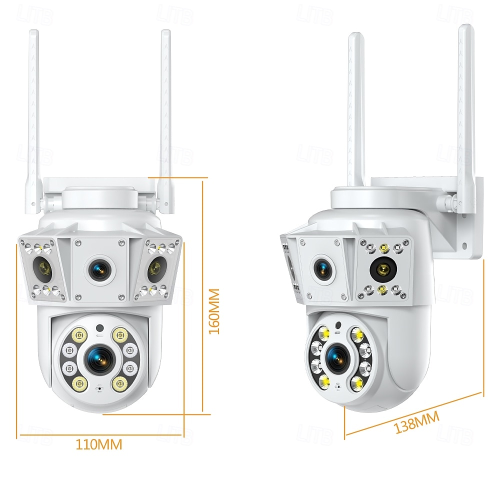 IP-камера с двумя объективами, полноцветная, ночное видение, обнаружение движения, двусторонняя голосовая беспроводная камера, наружная, внутренняя, домашняя охранная интеллектуальная Wi-Fi PTZ-камера 2025 - $41.99 –P12