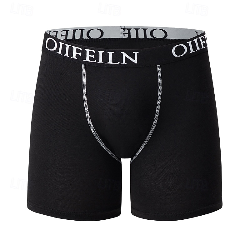 Herr 5st Grundläggande trosor Boxershorts Kalsong Elastisk midja Terylen Mateial som andas Bekväm Färgblock Brev Multifärg 2026 - $17.99 –P2