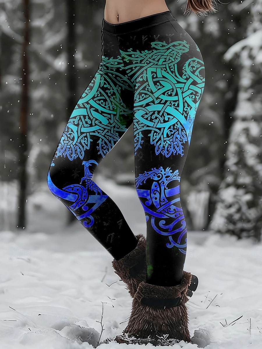 Per donna Leggings Abbigliamento da casa Vacanza Vintage Stile Etnico Lunghezza intera Vita Alta Grafico Astratto Stampa 3D Asciugatura Rapida Traspirabilità Morbido Alta elasticità Quotidiano del 2026 a $21.99 –P2