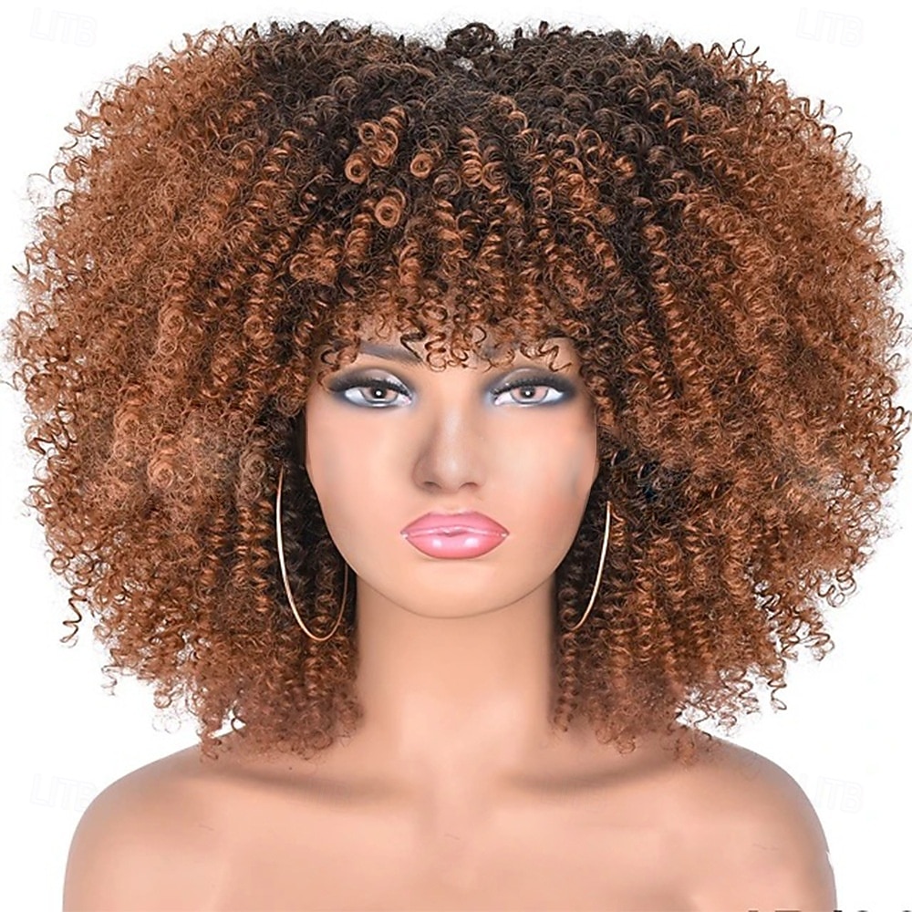 Peruca de Carnaval 2026 Loiro Vermelho Preta Afro Afro Kinky Curto Peruca sintética para festivais Mardi Gras Parada Cabelo para fantasia de cosplay para Feminino de 2026 por $18.99 –P3