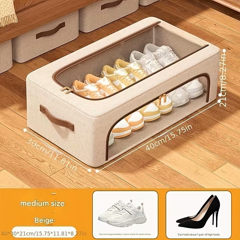 Foldable Window Shoe Cabinet - Stackable Under-Bed Storage Organizer with Clear Front Compartments, Space-Saving Shoe Rack for Closet, Bedroom, Entryway, Sturdy Construction for Sneakers, Heels, Boots 2026 - $10.99 –P14