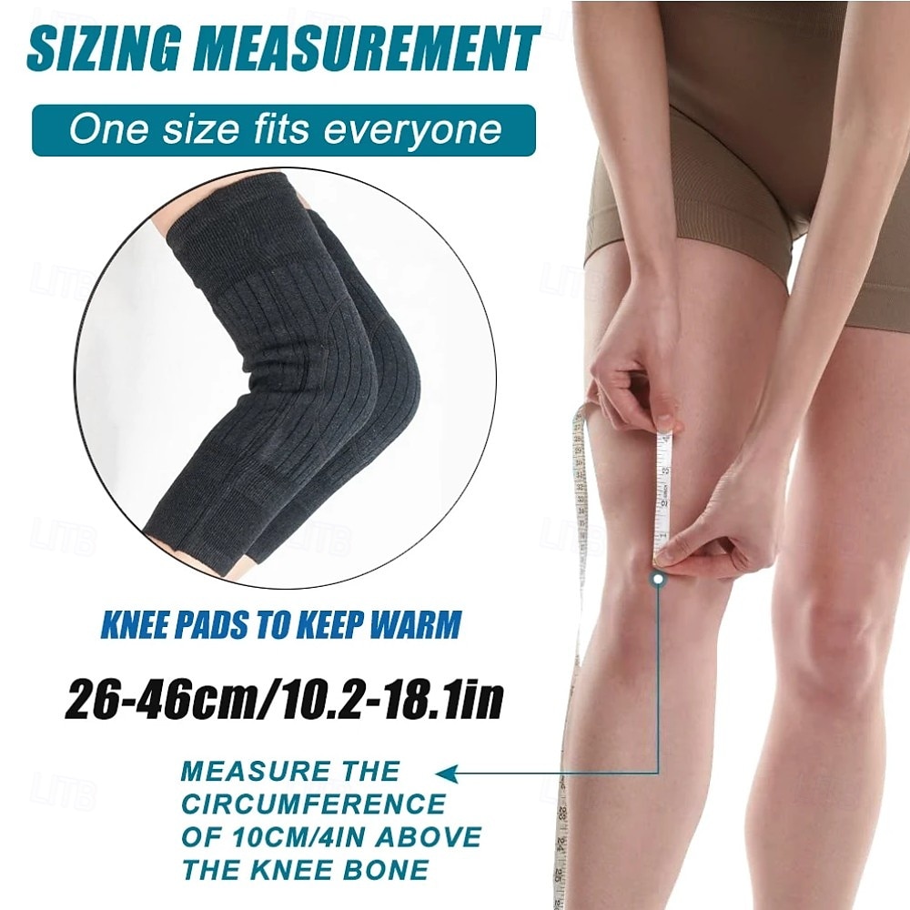 Genunchiere termice de iarnă din cașmir pentru genunchiere pentru femei și bărbați, genunchiere din lână pentru dureri articulare, tendinită, artrită, genunchiere pentru artrită reumatică, genunchiere 2026 - $12.99 –P5