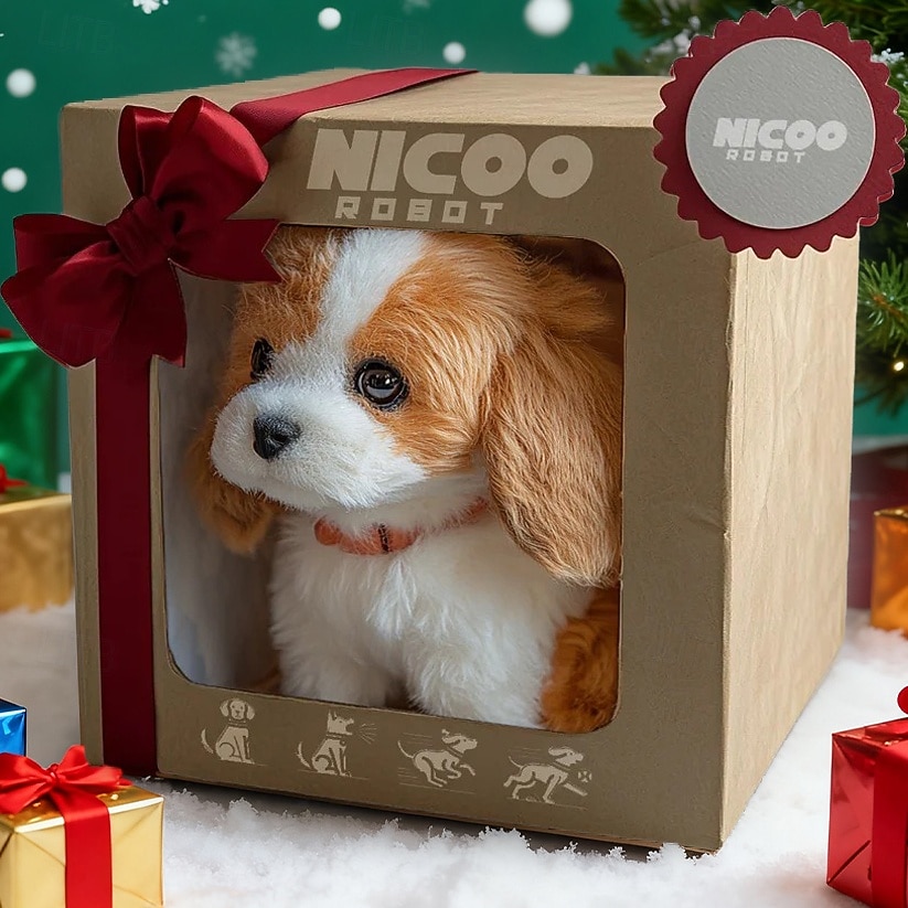 Regalos de Navidad ideales para nietos niños y niñas perro robot mi cachorro robot realista juguete interactivo que camina ladra y mueve la cola juguete de perro robótico realista que actúa como un 2026 - $26.99 –P1