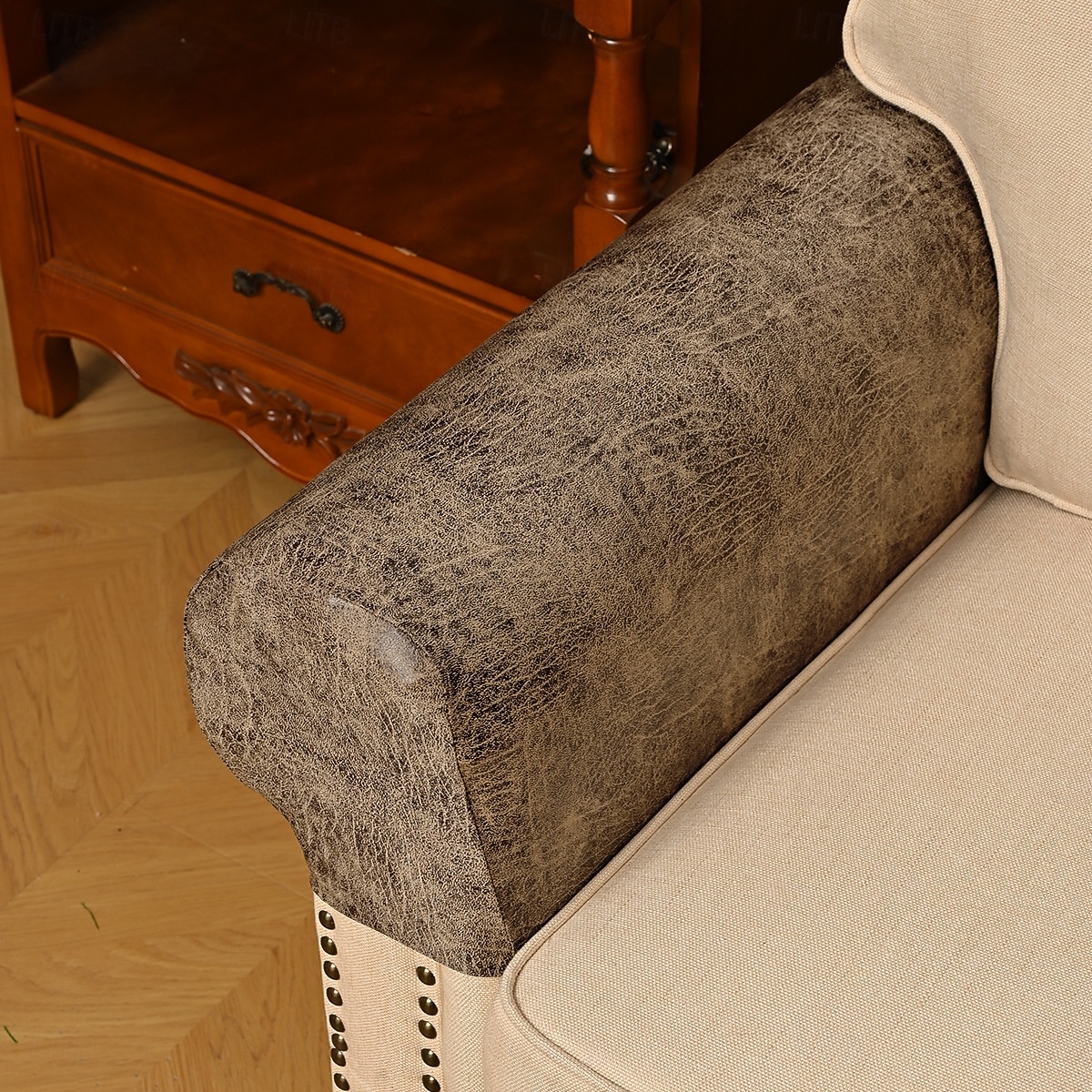 Эластичный водонепроницаемый матовый чехол из искусственной кожи на подлокотник дивана, нескользящий защитный чехол для подлокотника дивана, прочный защитный чехол для мебели для использования в 2026 - $17.49 –P1