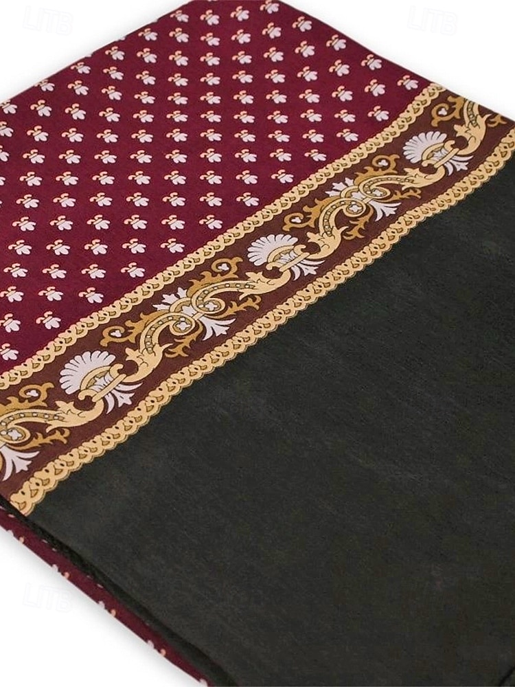 Eșarfă bărbătească din poliester cu imprimeu floral paisley – design elegant, opțiuni multiple de culoare pentru ocazii formale și casual 2026 - $14.99 –P7