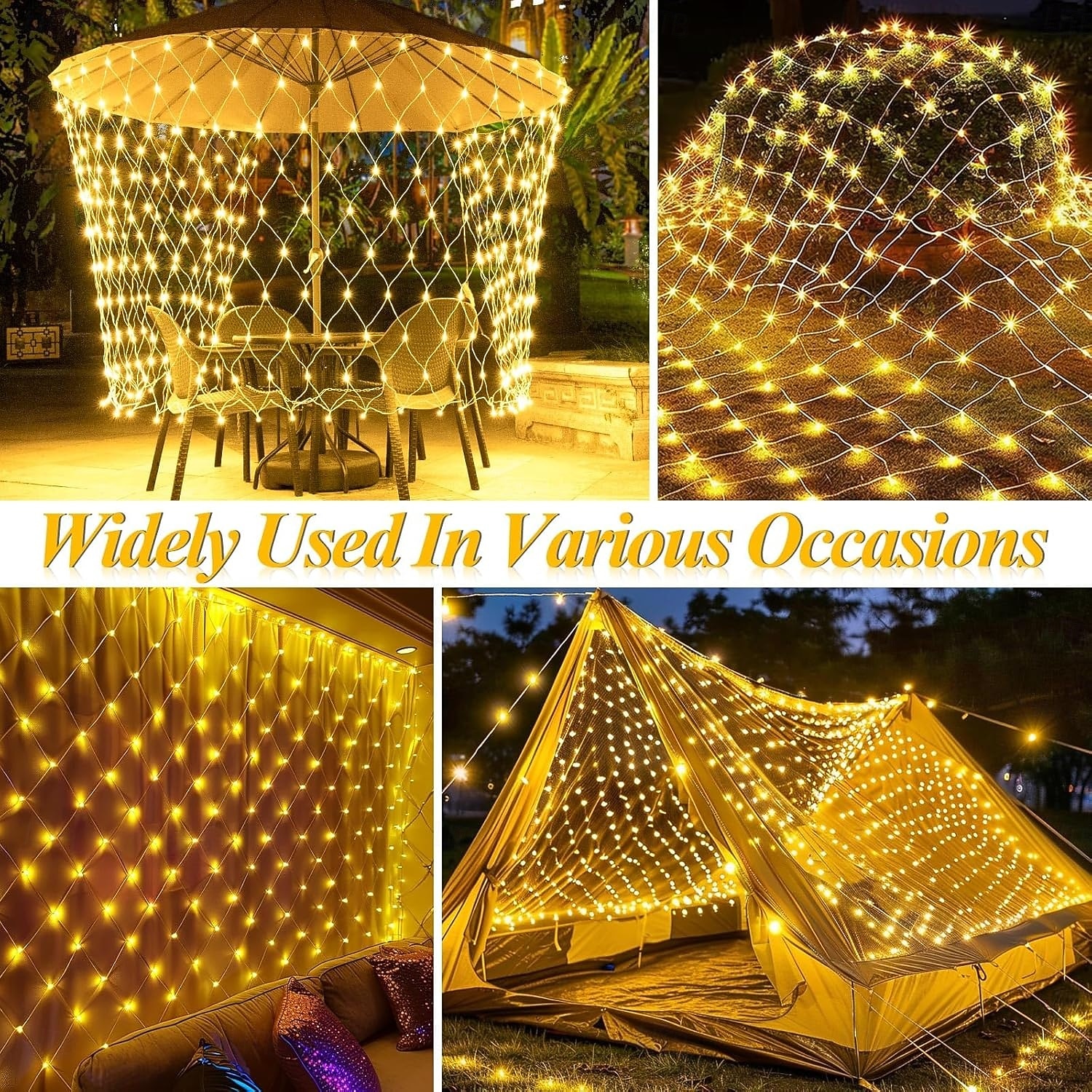 Christmas Net Lights Connectable Waterproof String Light 8 Function Timer Remote Control Wedding Festival Party Atmosphere Decorative Lights Low Voltage Safe Plug in 2025 - $20.99 –P7