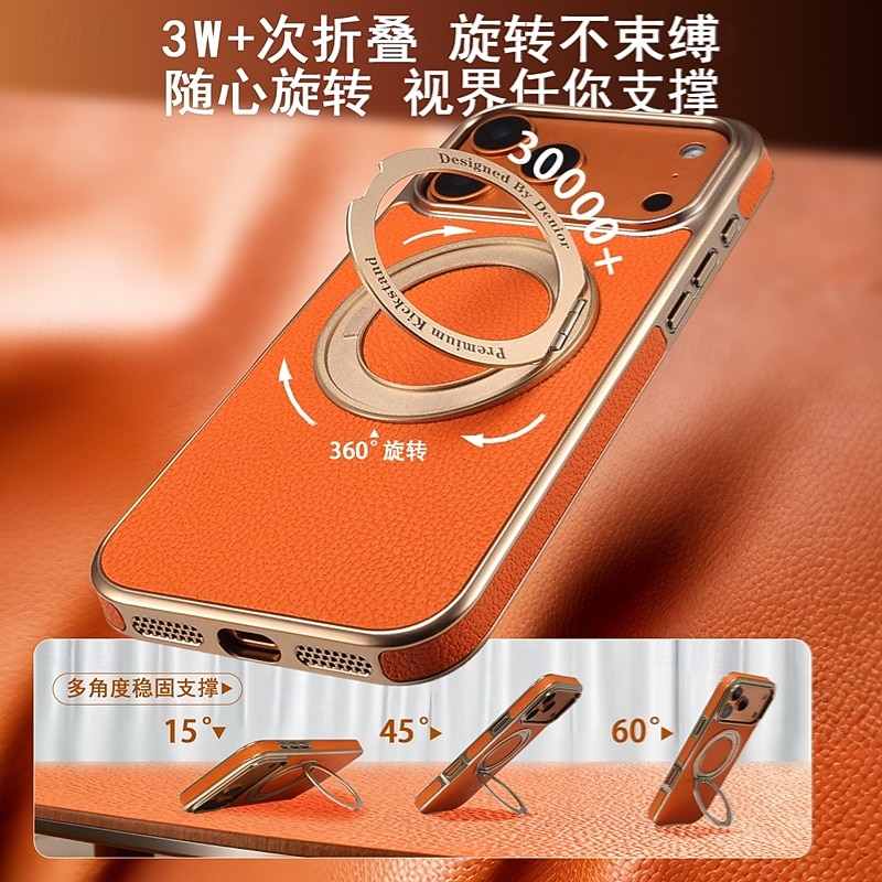 телефон Кейс для Назначение iPhone 17 Pro Max 16 15 14 Pro Max 13 Pro Max Кейс на заднюю панель со стендом Защита от удара Ретро Покрытие 2025 - $20.99 –P13