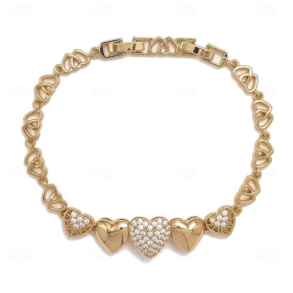 Kubisk Zirkonium Klassisk geometriske Kjæreste Elegant Personalisert Enkel trendy Chrome Armbånd Smykker Sølv / Gull Til Bryllup Fest Engasjement Skoleball 2025 - $19.99 –P5