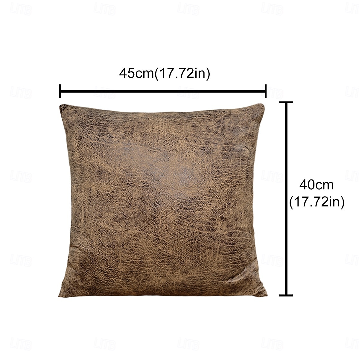 Stretchable Waterproof Matte PU Pillow Cover Soft Cushion Case Durable Decorative Throw Pillow for Sofa Bed Office Living Room Home Furniture Accessory 2026 - $9.99 –P3