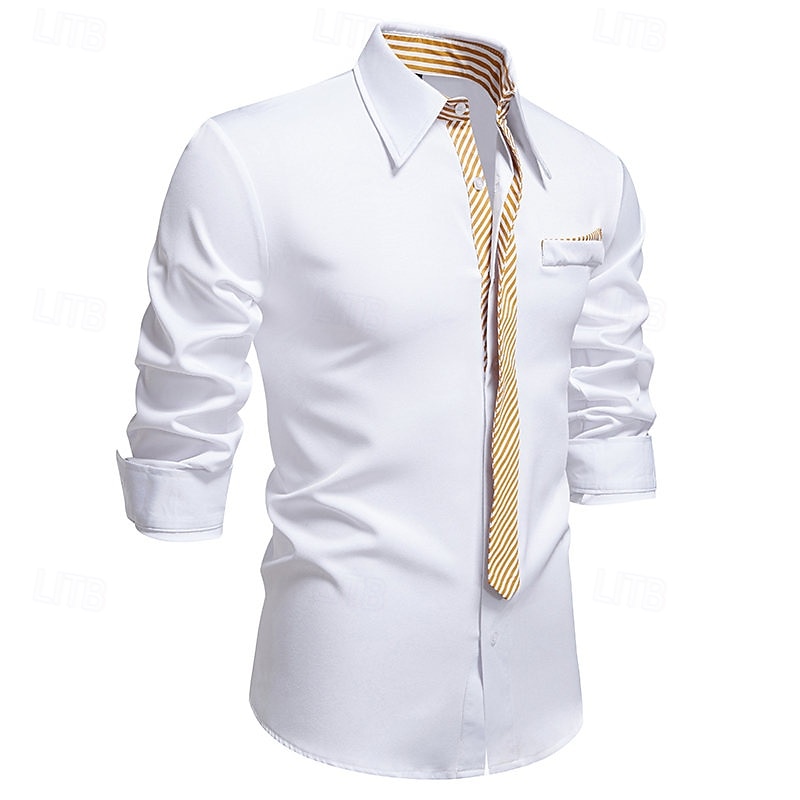 Loucos anos 20 Anos 20 Retro Vintage Blusa / Camisa Mafioso Padrinho Corte Justo Fantasia Homens Baile de Máscaras Traje de festa para noite Negócio / Cerimônia / Casamento Festa de Solteira Adulto de 2026 por $32.99 –P6