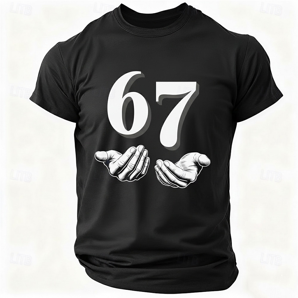 Voor heren Grafisch handen 67 T-shirt Grappige T-shirts Shirt met korte mouwen Korte mouw T-shirt 3D-afdrukken Strakke ronde hals Overhemd Modieus Ontwerper Basic Dagelijks Vakantie Straat blauw 2026 - $20.99 –P4