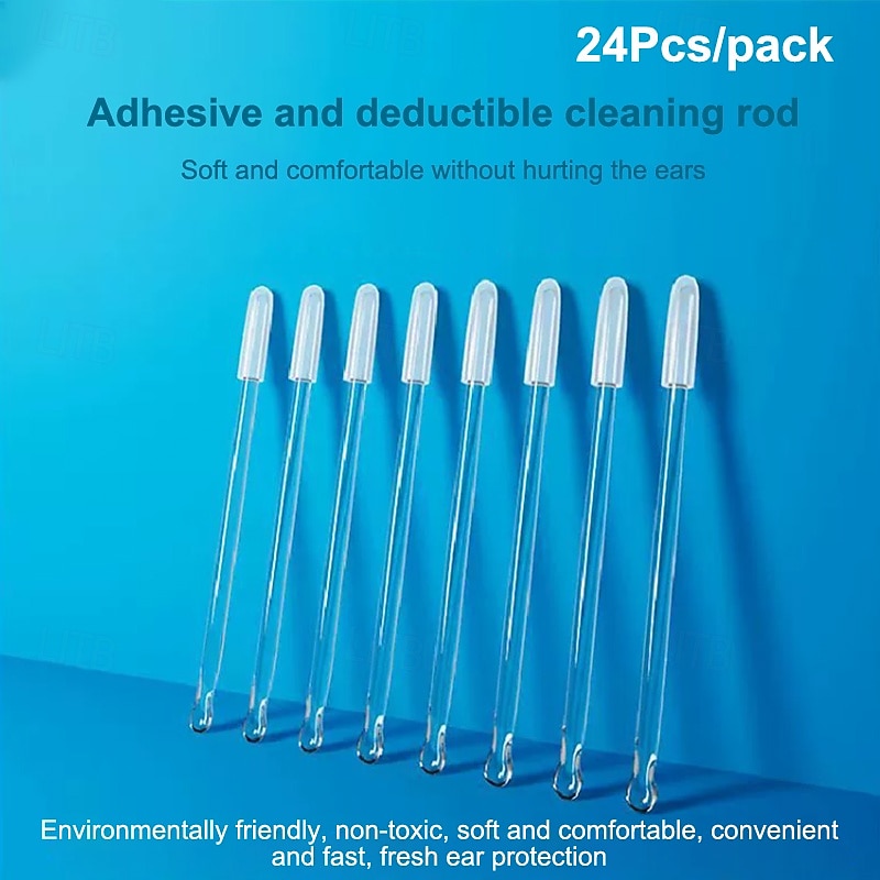 48 Stück (24 Stück/Beutel) Ohrreiniger mit Doppelkopf, schonendes Ohrreinigungswerkzeug, Spezialwerkzeug zur Ohrenpflege und Ohrenschmalzreinigung 2026 - $10.49 –P1
