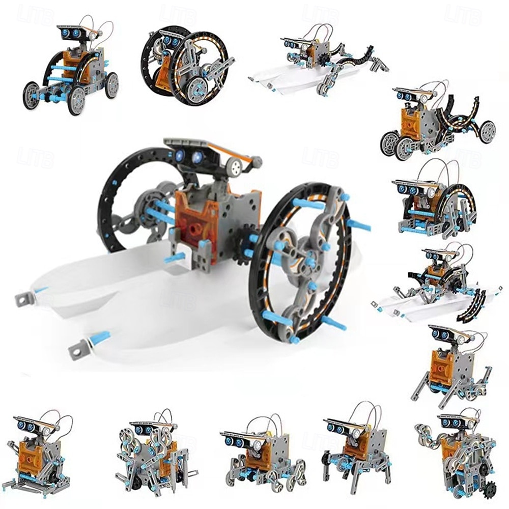 Experimento científico de ensamblaje solar, rompecabezas de bricolaje, coche de juguete 13 en 1, robot inteligente y divertido, ideal para la educación STEM, juguetes para niños de 6 a 12 años, modelo 2026 - $42.99 –P3