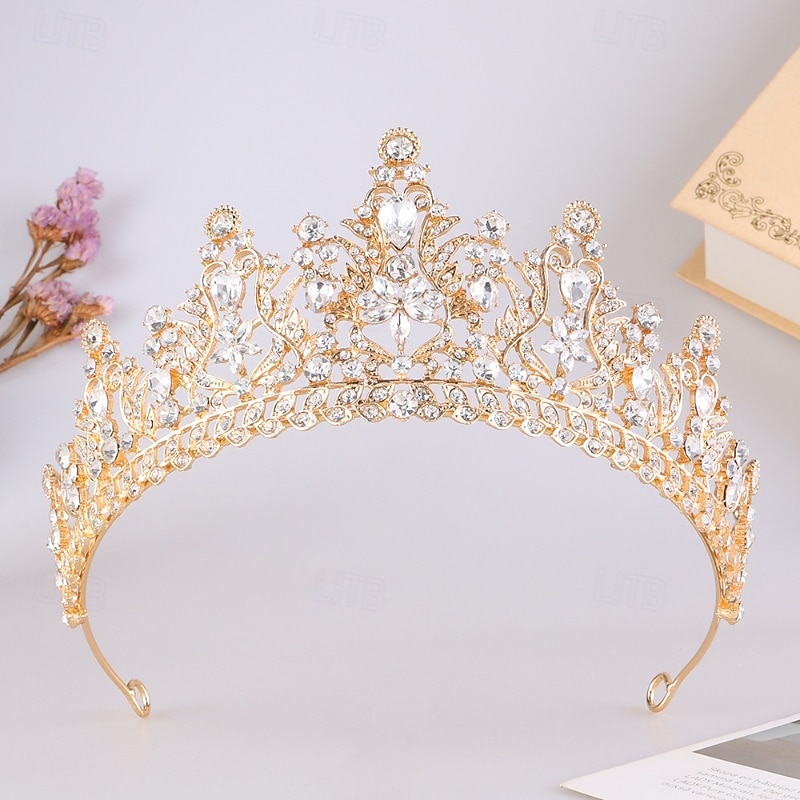 Crown Tiaras Hodepryd Legering Bryllup Bursdag Elegant søt stil Med Rhinsten Hodeplagg Hodeplagg 2026 - $17.49 –P9