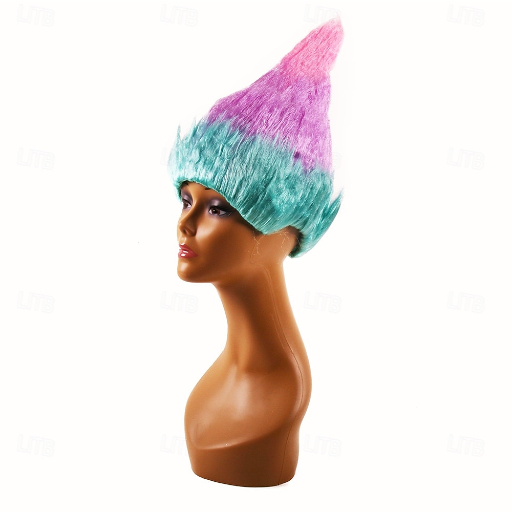 Peruca de Carnaval 2026 Rosa Vermelho Azul Liso Curto Peruca sintética para festivais Mardi Gras Parada Cabelo para fantasia de cosplay para Feminino de 2026 por $15.49 –P8