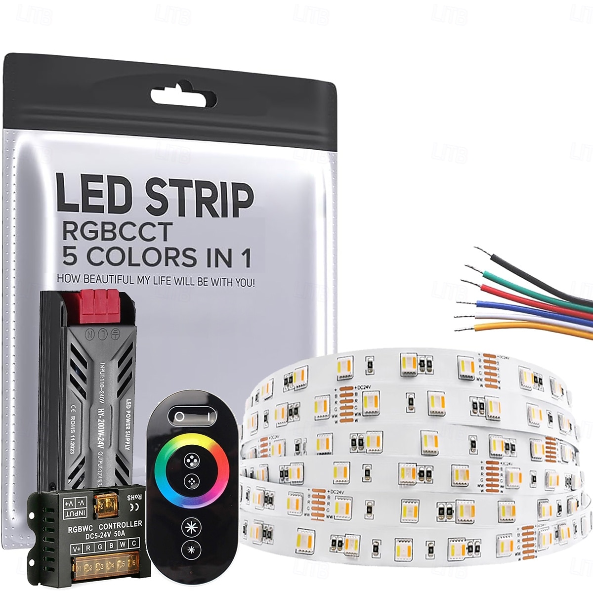 2026年 2.5m 5メートル 7メートル ライトセット 60 LED 5050 SMD 12mm 1セット RGB LEDストリップライト パーティー ホリデー 接続可 110-240 V 24 V  コレクション – $32.99 –P1