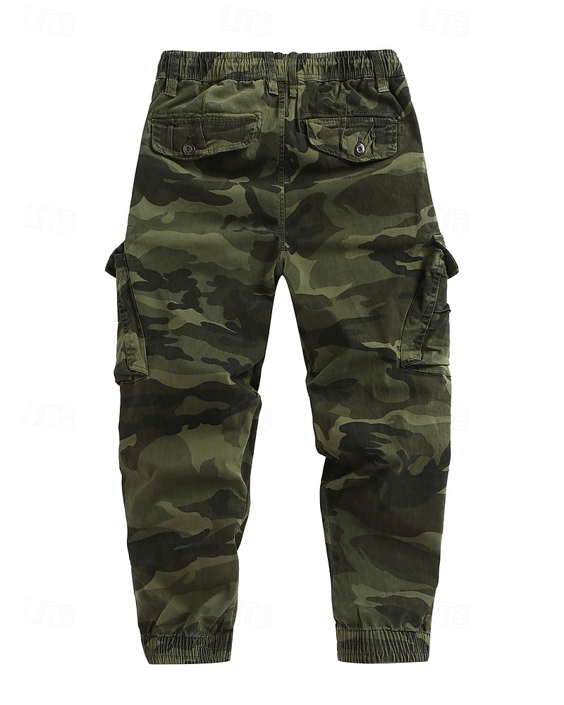 Men's Cargo Pants Trousers Drawstring Elastic Waist Multi Pocket Camo Windproof Wearable Daily Outdoor Camping & Hiking Streetwear Stylish ArmyGreen Khaki Micro-elastic 2026 - $48.99 –P11