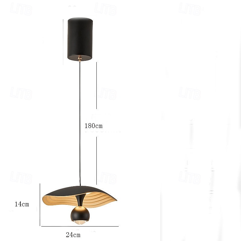 Современный скандинавский подвесной купольный светильник из алюминия и акрила с подсветкой для спальни 2025 - $143.99 –P1