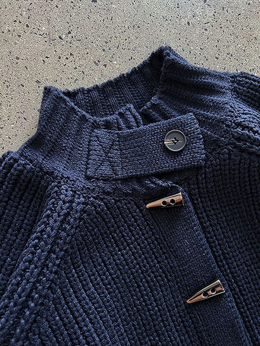 Женский свитер, кардиган, шерстяная смесь, винтажный, повседневный, водолазка-хомутик, трикотажный, с длинным рукавом, обычный, трикотажный, повседневный, оливково-зеленый, темно-синий, осень-зима 2026 - $97.99 –P5