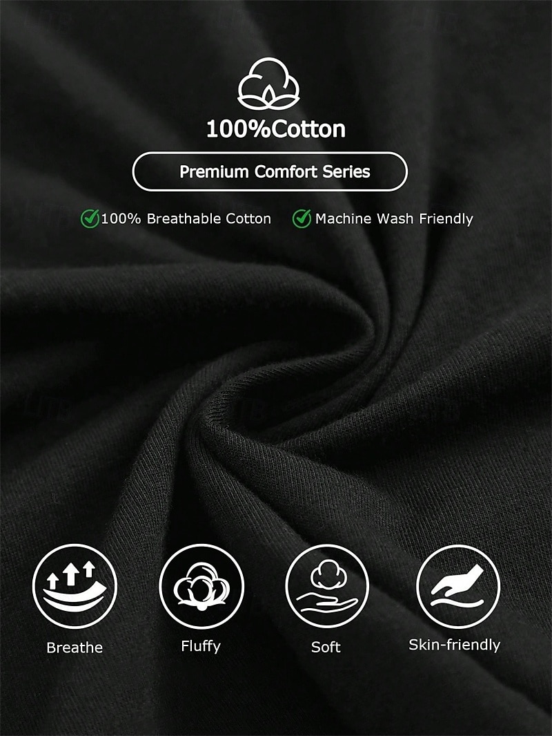 Bomull Barn Pojkar Svart Grafisk Tecknat Lekfull grafisk t-shirt T-shirt Blus Rund hals Kortärmad Utomhus Vardag Mode Streetwear Designer Tryck Sommar 2026 - $13.99 –P6