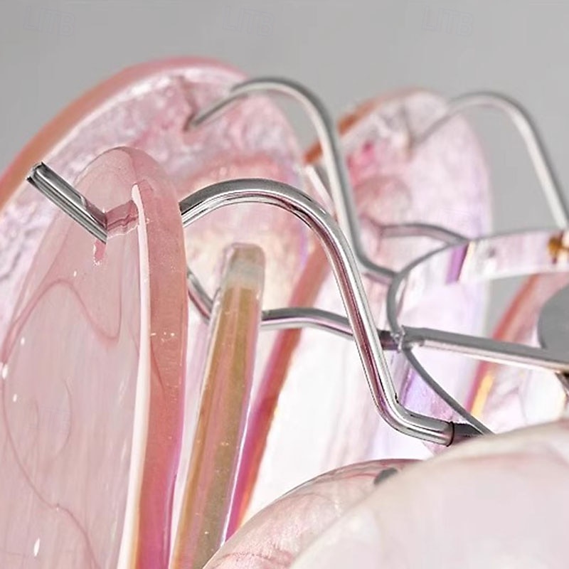 2026年 ピンクのムラーノガラスの円盤のシャンデリア  コレクション – $561.49 –P5