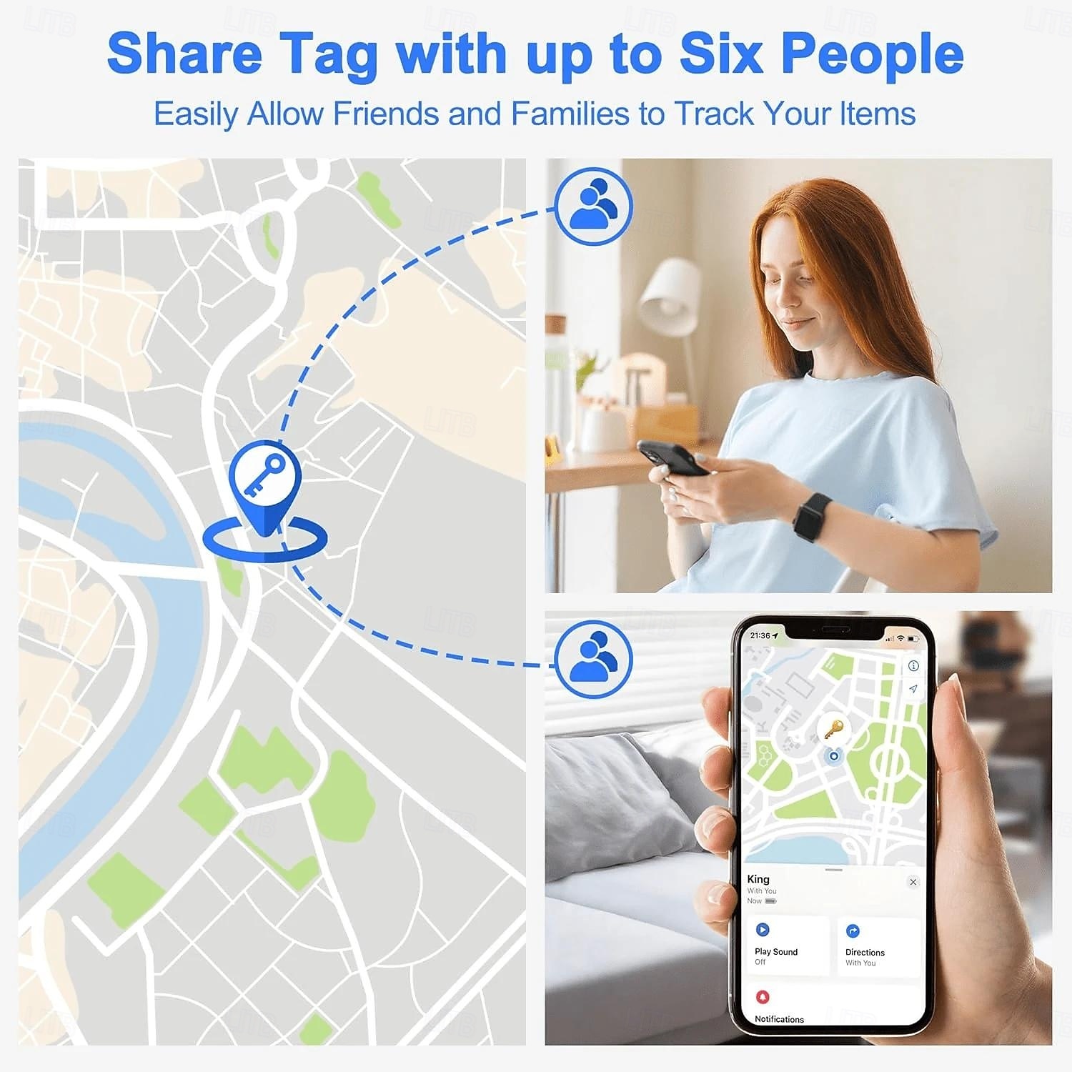 Smart Air Tracker For IOS Find My (IOS Only) Same Size With Original IOS Tag  Compatible With AirTag Case Keychain Silicone Holder Item Locator Key Finder For Pets Bags Luggage Bicycle Cars Anti-Los 2026 - BHD 7.25 –P4