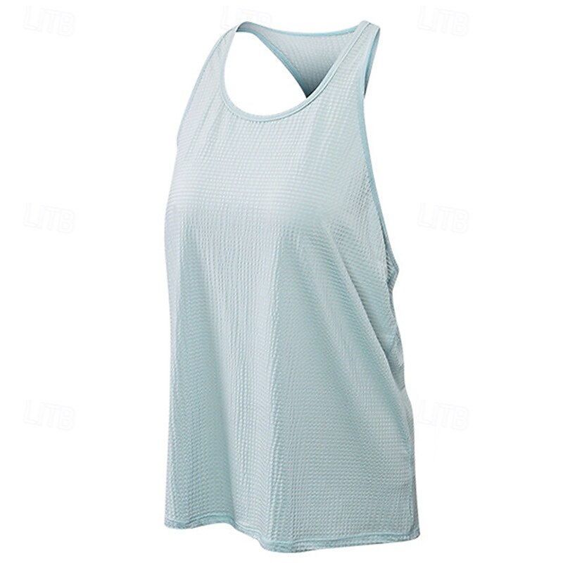 Femmes Couleur Unie Débardeur Tee Shirt Fitness Ample Élastique Évacuation de la transpiration Respirant Tennis Pickleball Yoga Col ras du cou Top Noir Bleu Violet Vêtements de tennis de 2026 ? $20.99 –P17