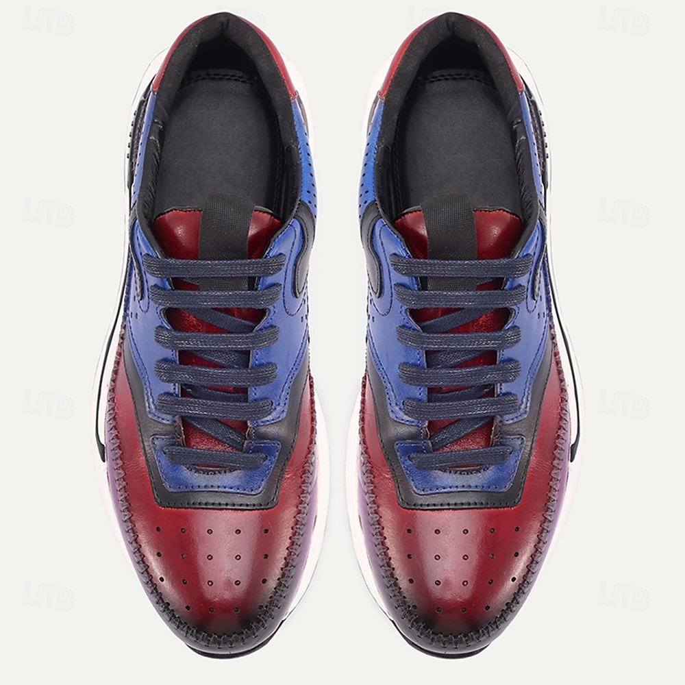 Braune Herren-Sneaker aus Leder – bequem und stilvoll, ideal für Hochzeiten, Freizeit und Veranstaltungen im Freien 2026 - $94.99 –P6