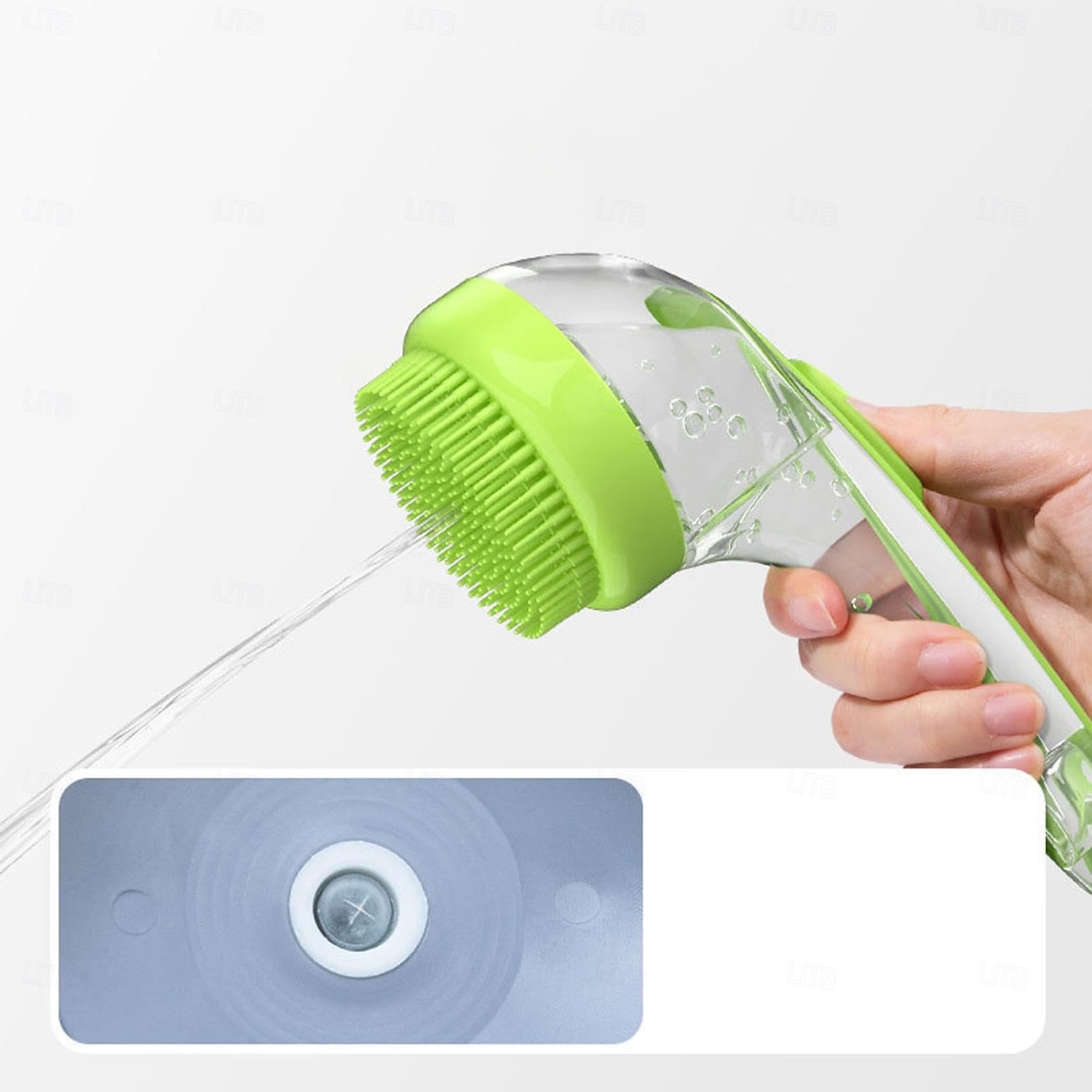 Escova de banho para cães com dispensador de sabonete, escova de massagem para shampoo com cabo longo para uso no chuveiro e limpeza diária. de 2026 por $9.49 –P7