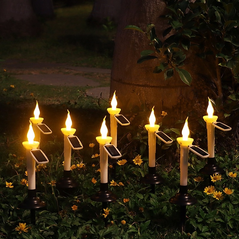 4/6pcs Outdoor Solar Ghost Candle LED Garden Light Home Patio Lawn Landscape Light  Wedding Outdoor Path Camping Atmosphere Waterproof Decoration 2026 - $39.99 –P3