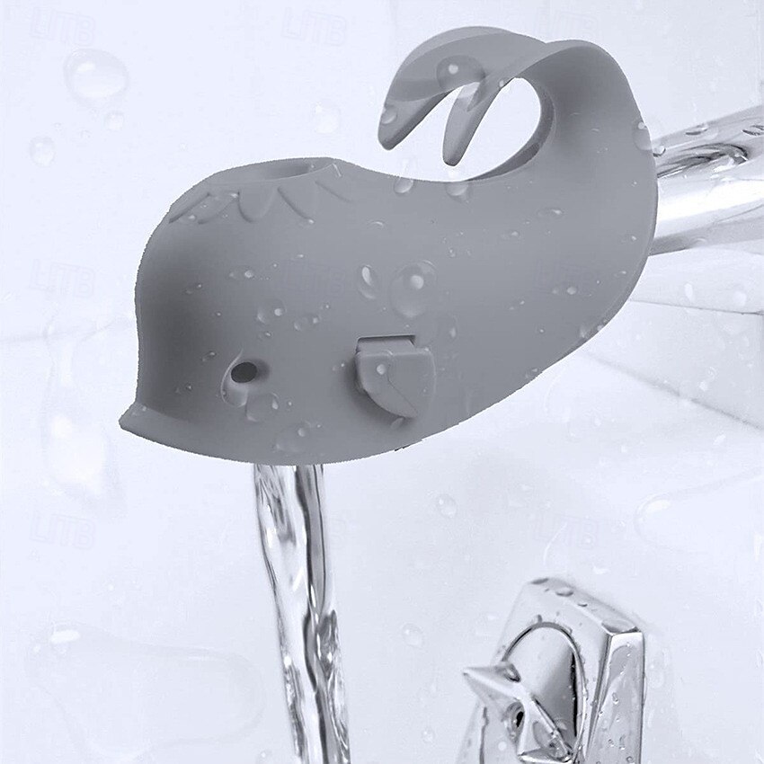 Cubierta de grifo de bañera de silicona con forma de ballena: suave, duradera y segura para los más pequeños, azul &Opciones grises, ideales para la seguridad del baño y el tiempo de juego, cubierta 2026 - $16.99 –P2