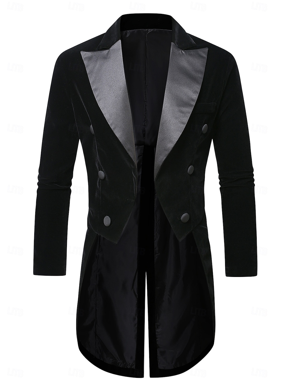 Retro Vintage Punk & Gothic Medieval Tuxedo Tailcoat Long Sleeves Vampire Knight Ritter Fancy Dress Men's Steampunk Halloween Performance LARP Ren Faire Adults' Coat Fall & Winter 2026 - $79.99 –P2