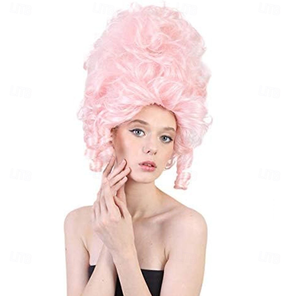 Peruca Estilo Rococó Revolução Francesa Para Mulheres Cosplay de Personagem Rainha Peruca Com Touca Sem Capas de Fibra Sintética de 2026 por $24.99 –P4