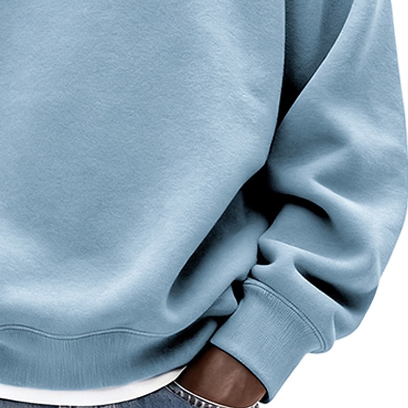 Herren Sweatshirt Pullover Lila + Blau Marineblau + Dunkelgrau Dunkelgrün + Gelb Hellgrün + Marineblau Hellblau + Hellgrün Rundhalsausschnitt Einfach Oversize Sport & Outdoor Lässig Täglich 2026 - $41.99 –P11