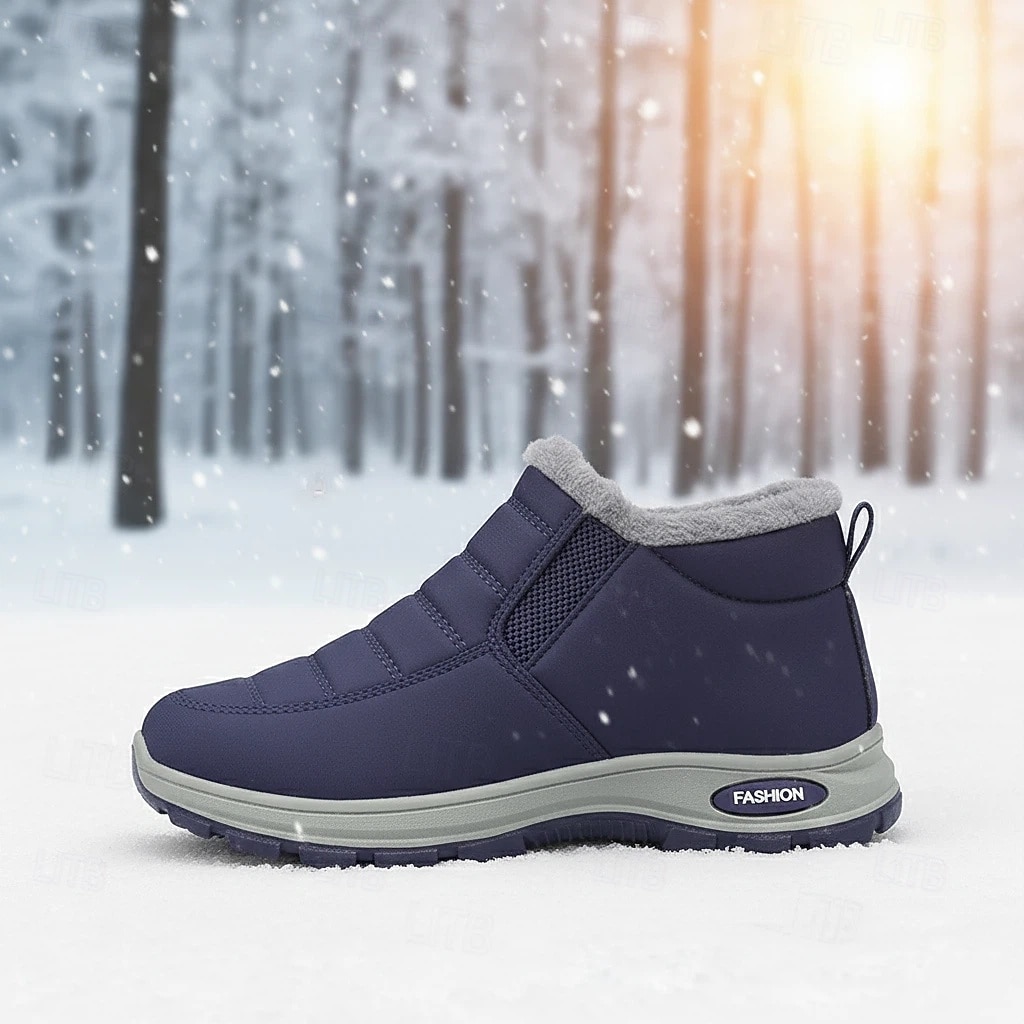 stivaletti caldi impermeabili da uomo con fodera in pelliccia sintetica, scarpe invernali leggere e antiscivolo per passeggiate all'aperto e abbigliamento casual quotidiano del 2026 a $32.99 –P2