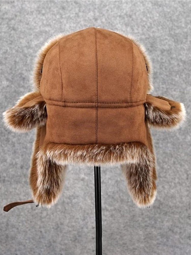 Chapeau trappeur en fausse fourrure pour homme, chaud et élégant, disponible en noir et marron, parfait pour les temps froids et les activités hivernales en extérieur. de 2026 ? $24.99 –P7