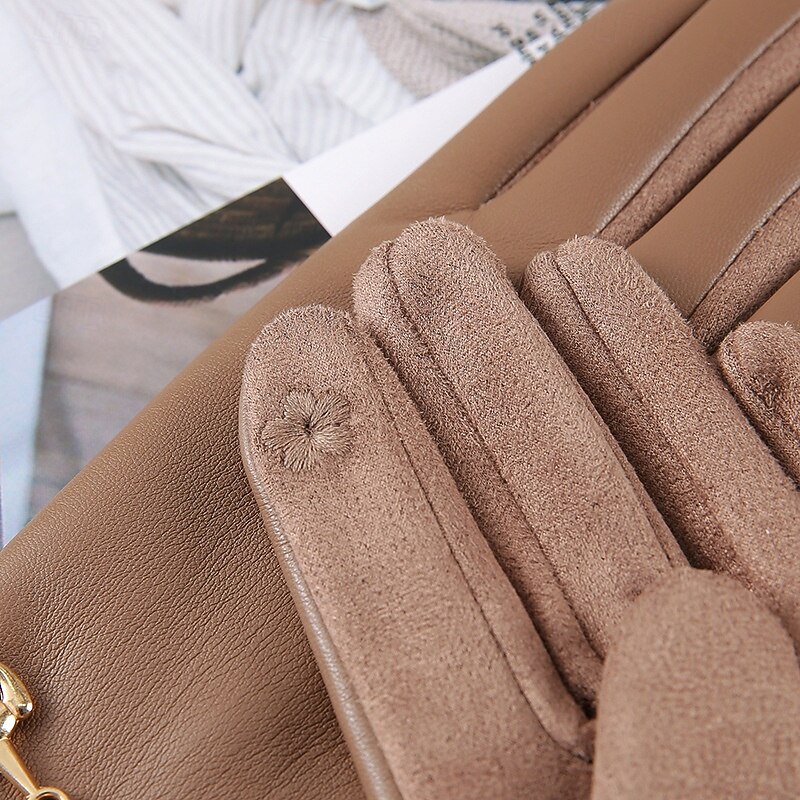 Жен. 1 пара С пальцами / Зимние Активный / Уличный стиль Перчатки - Полотняное плетение Стильные 2026 - $13.99 –P7