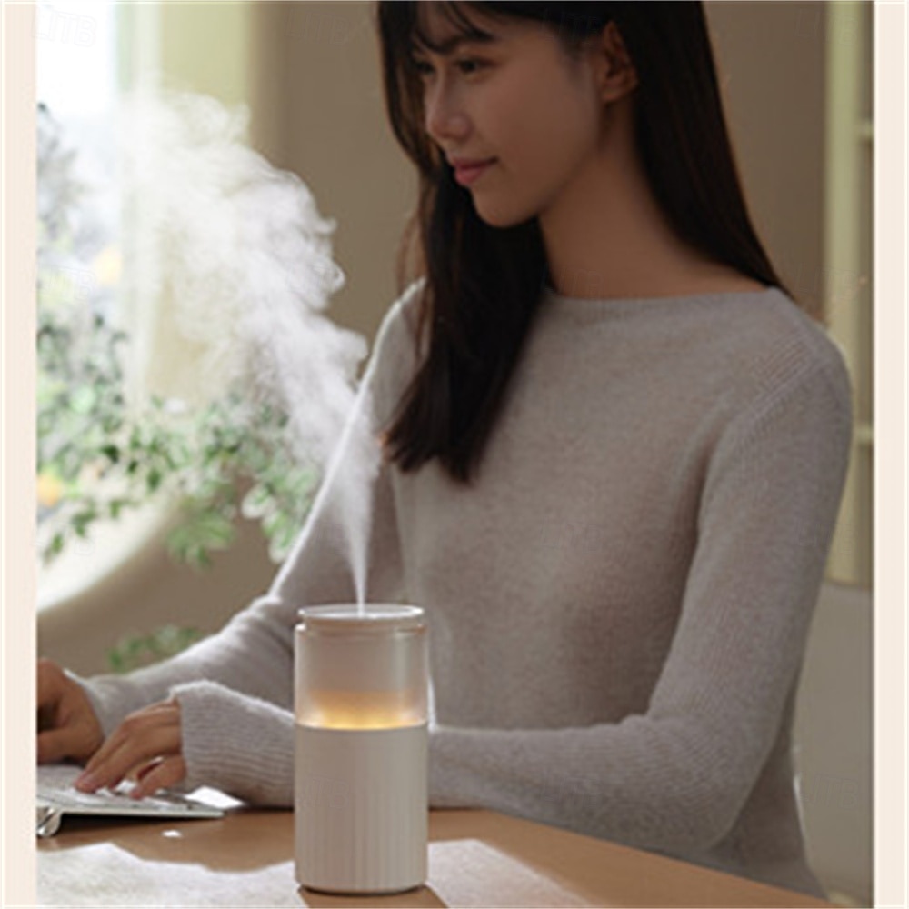 1 ks USB/dobíjecí zvlhčovač vzduchu 250 ml mlhový zvlhčovač teplé bílé noční světlo RGB lampa tichý studený mlhový difuzér 2026 - $32.99 –P3