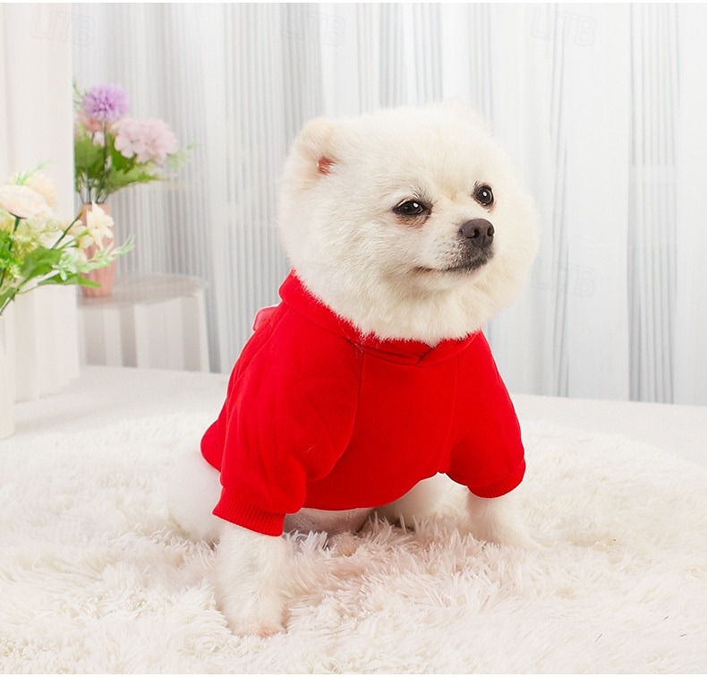 Small Dog Pink Hoodie - Little Beauty Pet Sweatshirt with Bow Accent - Great Gift for Dogs 2026 - $13.99 –P6