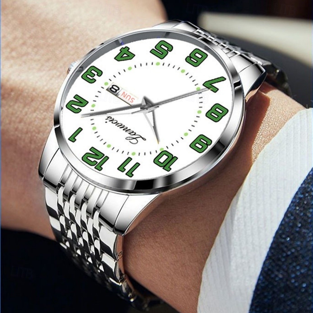 Relógio de Pulso Masculino Avançado Relógio de Quartzo Masculino Fashion Relógio Luminous com Calendário A Melhor Opção de Presente para Homens de 2026 por $22.99 –P2