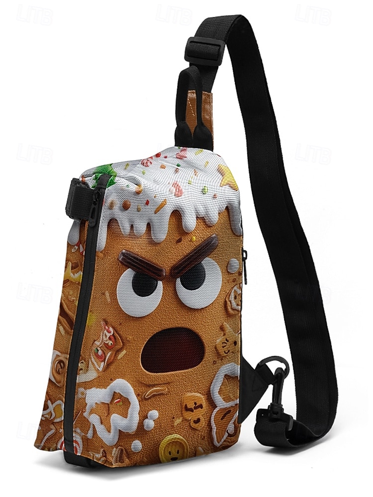 Men's Christmas Sling Bag - Multiple Fun Patterns, Santa, Reindeer & Gingerbread Designs, Adjustable Strap, Perfect for Holiday Gifts, Casual Wear and Festive Occasions. 2026 - $24.99 –P4