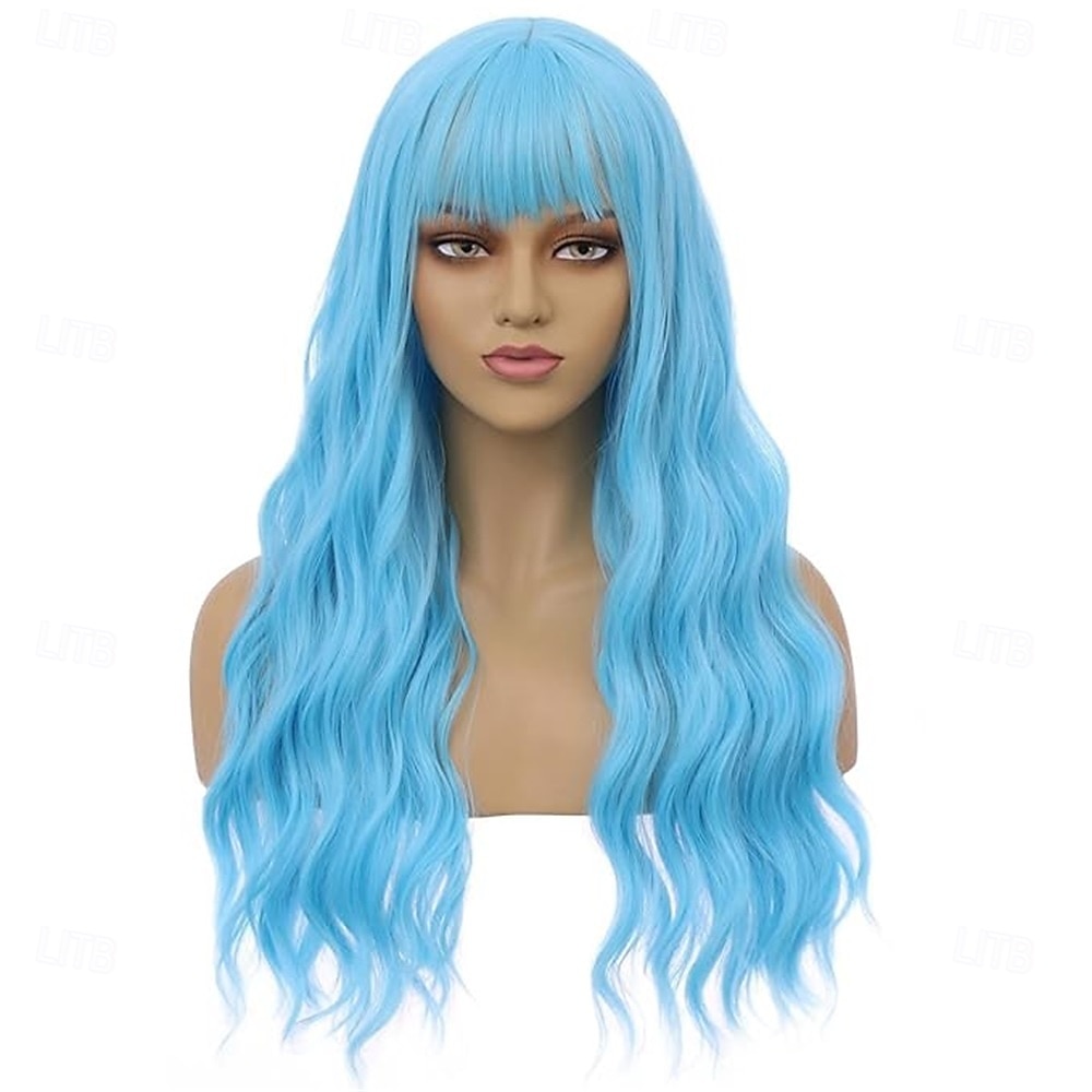 Carnival Wig 2026 Blonde Pink Blue Curly Long Synthetic Festival Wig Mardi Gras Parade Cosplay Costume Hair for Women 2026 - $21.99 –P6
