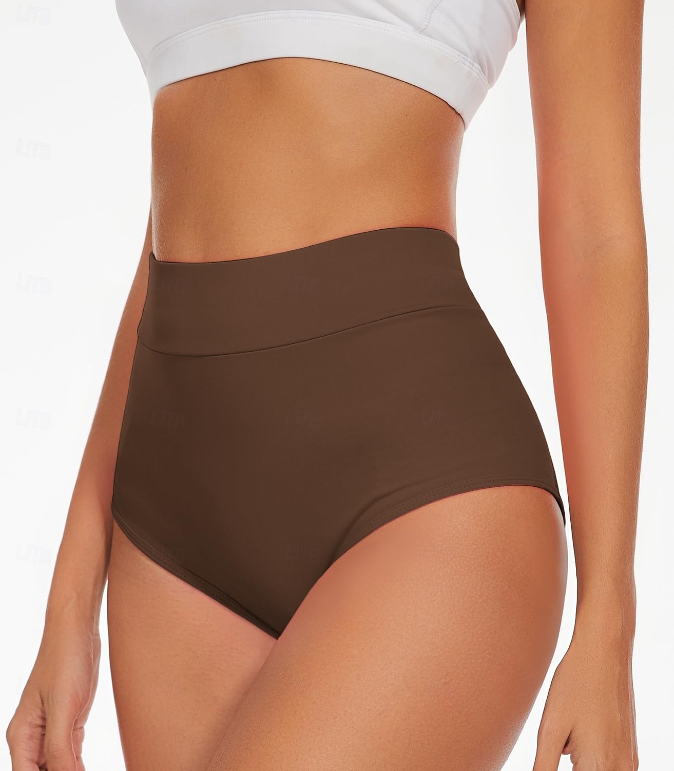 Damen dehnbare Boxershorts Badeanzug Dehnbare Boxershorts Shorts Hohe Taille Urlaub Strandbekleidung Einfarbiger ärmelloser Badeanzug 2026 - $22.99 –P8