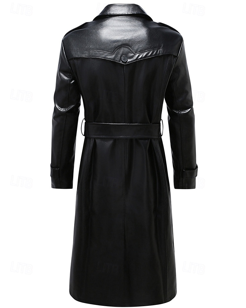 Ανδρικά Jeci Piele Μπουφάν Biker Μπουφάν μοτοσικλέτας Διακοπές Καθημερινά Αντιανεμικό Διατηρείτε Ζεστό Τσέπη Φθινόπωρο Χειμώνας Σκέτο Μοντέρνα Κλασσικό Πέτο Μακρύ Μαύρο Σακάκια 2026 - $102.99 –P3