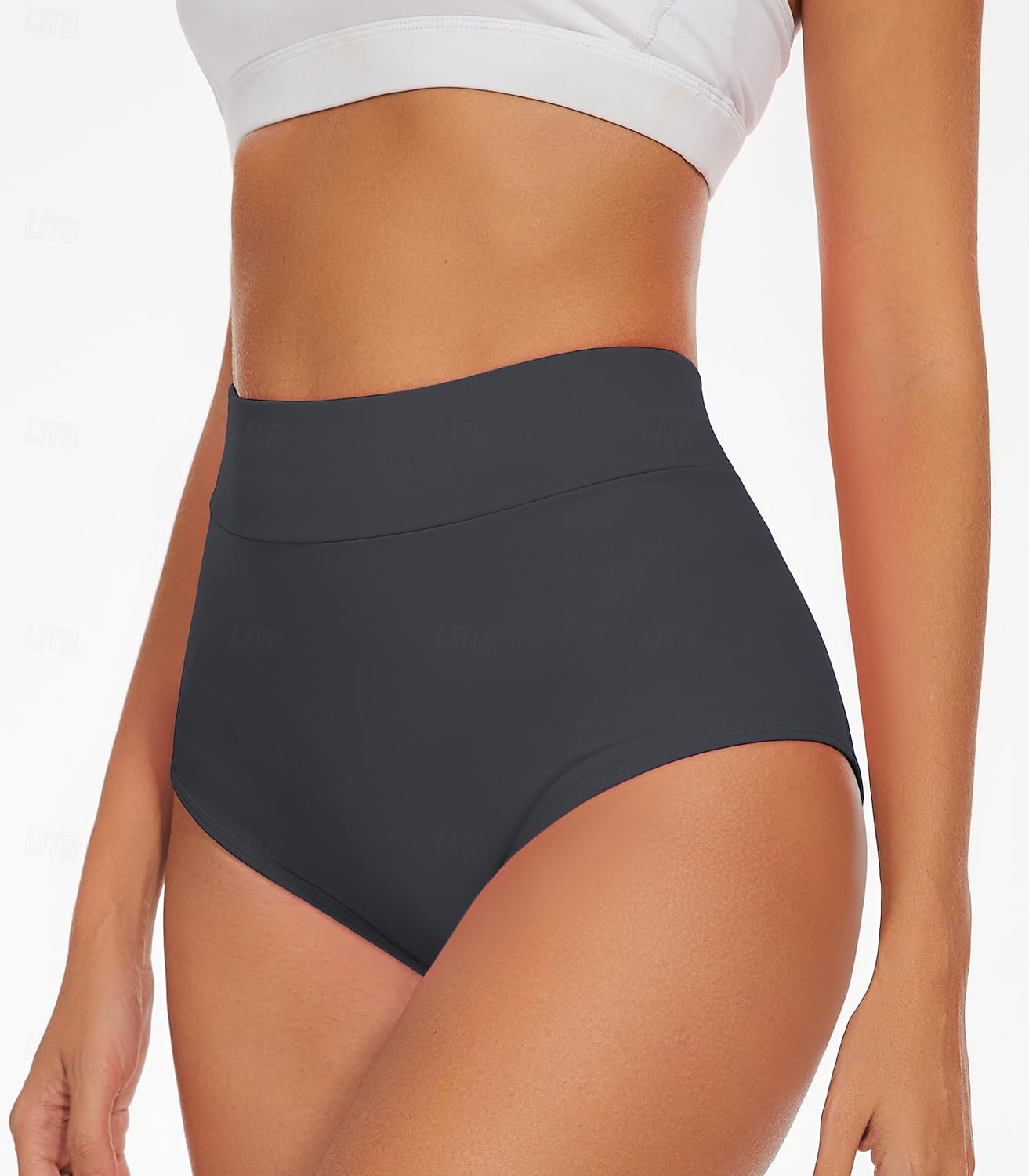 Damen dehnbare Boxershorts Badeanzug Dehnbare Boxershorts Shorts Hohe Taille Urlaub Strandbekleidung Einfarbiger ärmelloser Badeanzug 2026 - $22.99 –P11