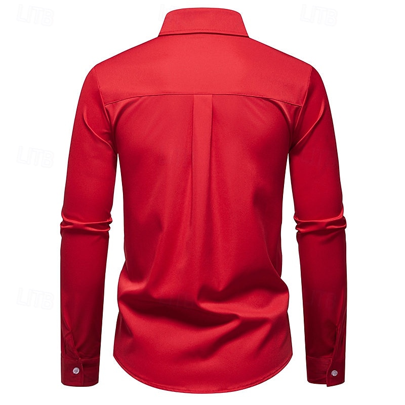 Loucos anos 20 Anos 20 Retro Vintage Blusa / Camisa Mafioso Padrinho Corte Justo Fantasia Homens Baile de Máscaras Traje de festa para noite Negócio / Cerimônia / Casamento Festa de Solteira Adulto de 2026 por $32.99 –P14