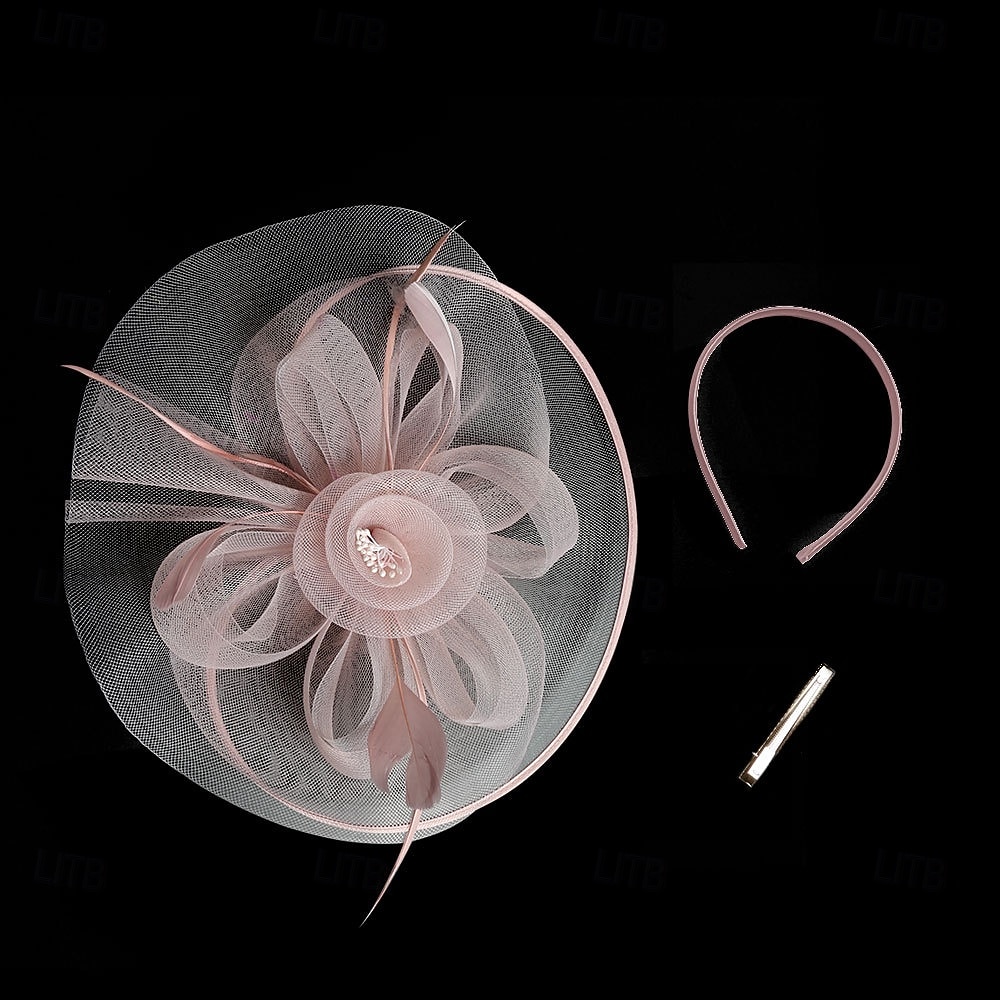 Аксессуары для волос Тюль Перья Федора Свадьба Чаепитие Скачки коктейль Элегантный стиль Винтаж С Пух Заставка Головной убор 2026 - $16.49 –P7