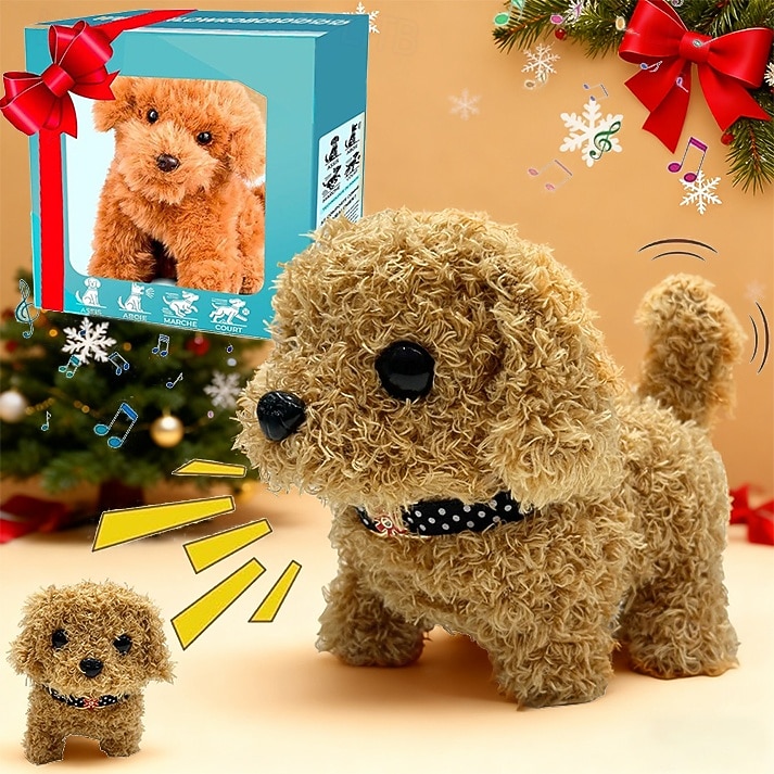 Ideal Christmas Gifts for Grandkids Girls Boys, Robot Dog My Realistic Robot PuppyInteractiveToy That Walks Barks Wags Tail Plush Pet Dog Realistic Robotic Dog Toy Gift That Acts Like A Real Puppy 2025 - $18.99 –P1