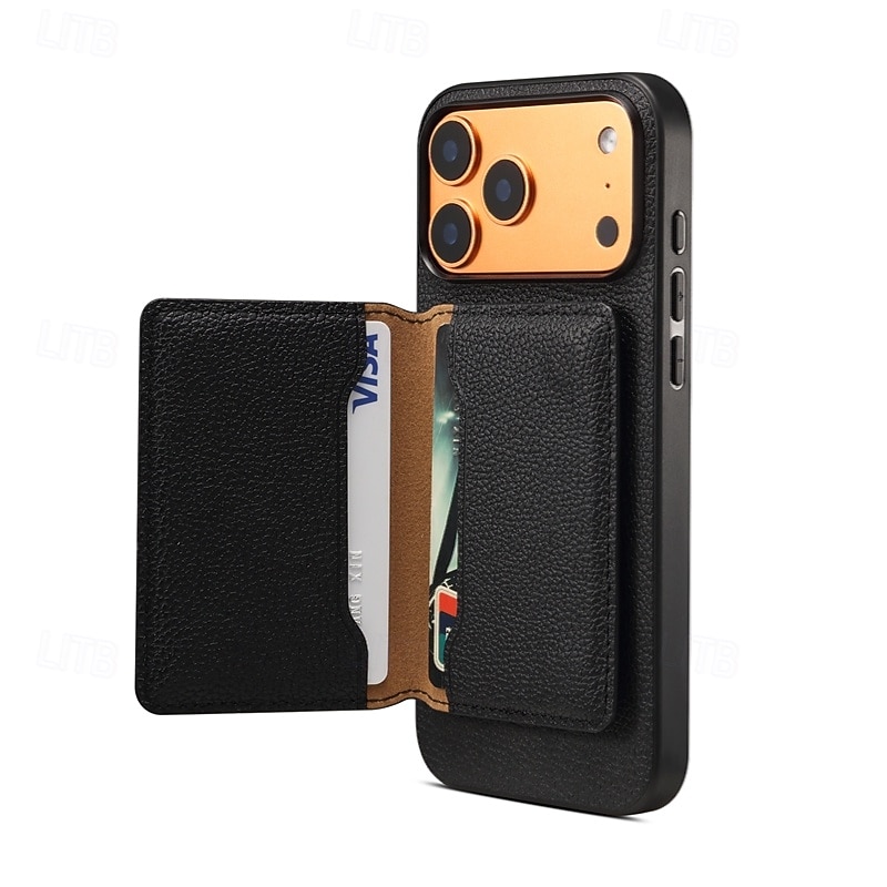 telefon Etui Til iPhone 17 Pro Max 17 Air 17 16 15 14 Pro Max Plus 13 Pro Max Bakdeksel med stativ Støtsikker Kontor / Bedrift PU lær 2026 - $22.99 –P4